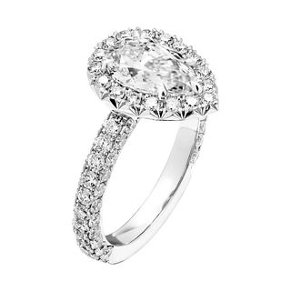 GIA Certificate 1.51 Carat Pear Shape Diamond Engagement Ring