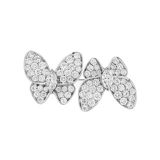 Butterfly ring in 18K White gold