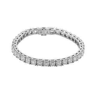 Tennis Bracelet with GIA Certified Asscher cut diamonds in Platinum (0.50ct each)