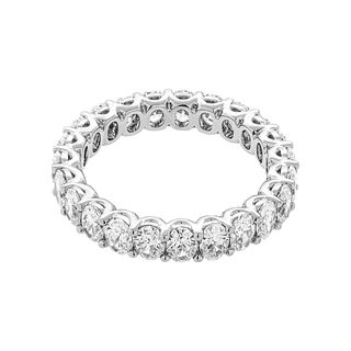 Eternity band with 3.10 carat oval diamonds