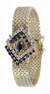 14kt. Diamond and Sapphire Watch