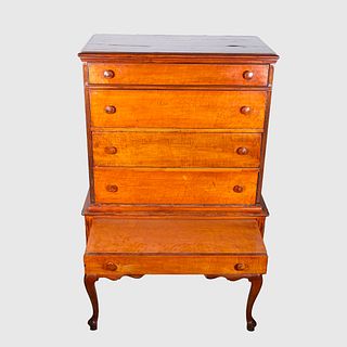 Antique American Colonial Highboy Dresser