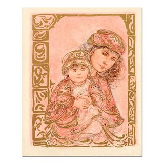 Edna Hibel (1917-2014), "Valentine and Kore" Limited Edition Lithograph on Rice Paper, Numbered and Hand Signed with Certificate of Authenticity.