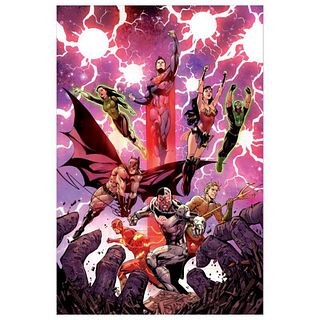 DC Comics, "Justice League #3" Numbered Limited Edition Giclee on Canvas by Tony S Daniel with COA.