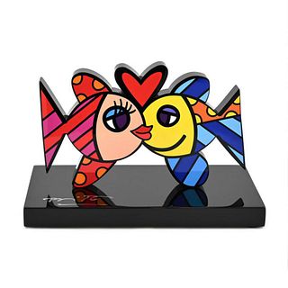 Britto "Deeply in Love" Hand Signed Limited Edition Sculpture; Authenticated.
