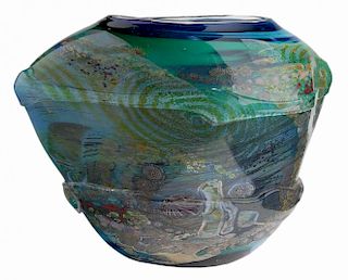 Large Chris Hawthorne "Aquarium" Vase