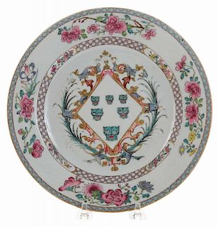 Chinese Export Armorial Plate with