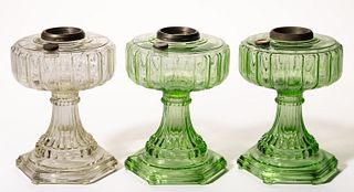 ALADDIN MODELS 108 / CATHEDRAL PAIR OF KEROSENE STAND LAMPS