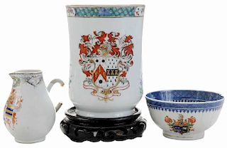 Three Chinese Export Armorial Articles