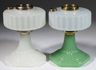ALADDIN MODEL B-110, B-125 / CORINTHIAN KEROSENE STAND LAMPS, LOT OF TWO