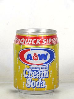 1989 A&W Vanilla Cream Soda "Quick Sip" 8oz Can