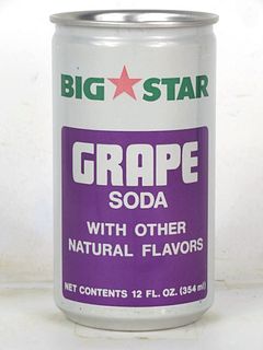 1977 Big Star Grape Soda 12oz Can Atlanta Georgia
