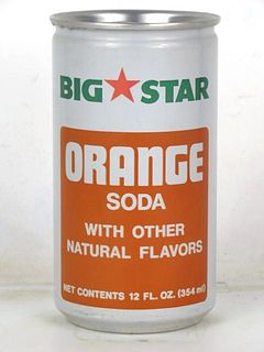 1977 Big Star Orange Soda 12oz Can Atlanta Georgia