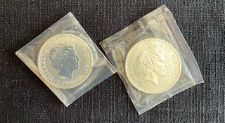 1998 and 1999 1 Ounce Fine Silver 2 Pound Coins Elizabeth II