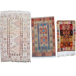 (3) Moroccan kilim rugs