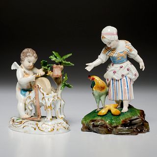 Meissen and Hochst porcelain figurines