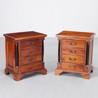 Pair Empire style night tables