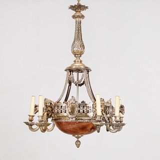 Louis XIV style ten-light chandelier