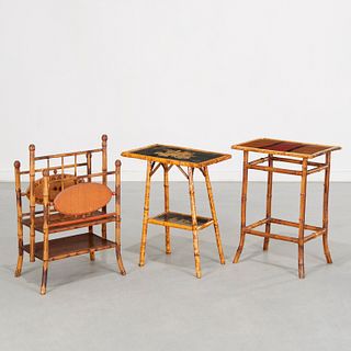 Aesthetic burnt bamboo furniture group