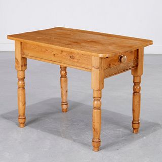 Antique American pine farm table