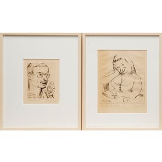 Paul Kleinschmidt, (2) signed etchings