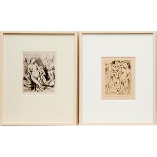 Paul Kleinschmidt, (2) signed etchings