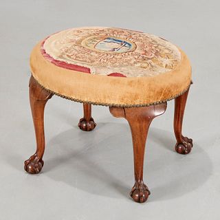 George II style carved walnut stool
