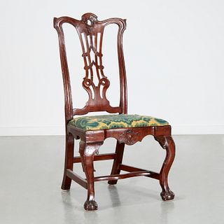 Portuguese Rococo mahogany side chair