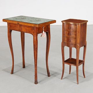 (2) Louis XV and style occasional tables