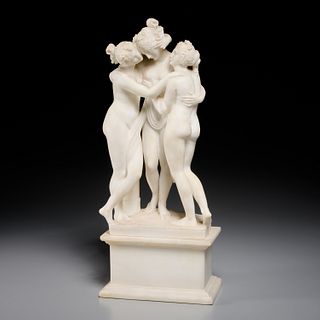 After Antonio Canova, "Three Graces" sculpture