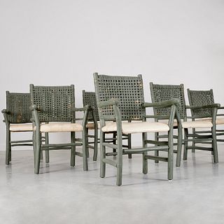 (6) Adirondack-style branch frame armchairs