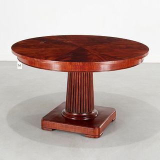 Ralph Lauren mahogany column pedestal center table