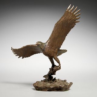 Mark Hopkins, bronze eagle sculpture