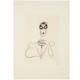 Al Hirschfeld, Maria Callas, signed etching, 1981