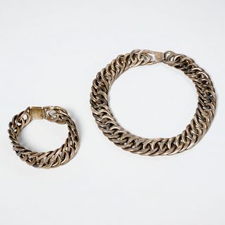 William Spratling sterling necklace & bracelet