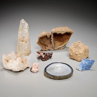 Group mineral specimens, incl. coral