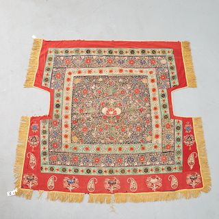 Persian embroidered saddle blanket or cover