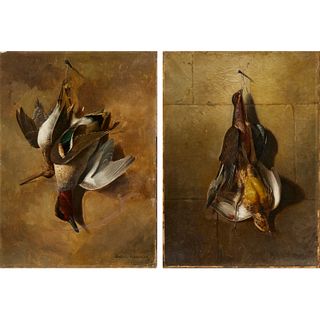 Milne Ramsey, pair oils on canvas, 19th c.
