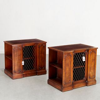 Nice pair George III style bookcase cabinets