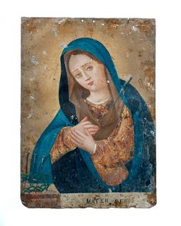 Mexican Retablo of Mary.