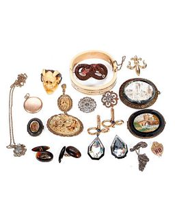 Victorian silver, gold-filled and metal jewelry
