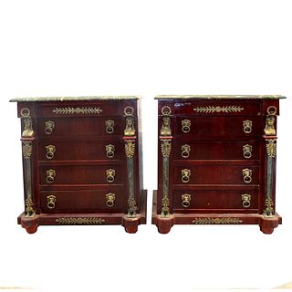 Pair of Empire Style Nightstands