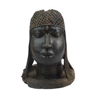 Antique Benin Bronze Sculpture