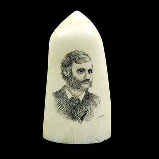 Vintage Scrimshaw Whale's Tooth