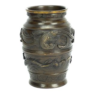 Early 20th C. Japanese Bronze Vase