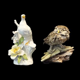 Two Italian Porcelain Bird Figurines