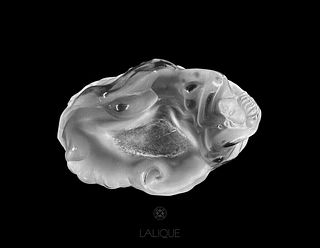 The Sleeping Beaty, A Vintage LALIQUE Heavy Frosted Crystal Centerpiece/Ashtray