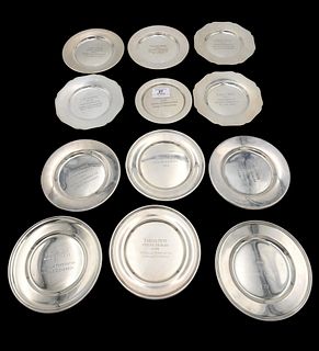 12 Sterling Silver Bread Plates