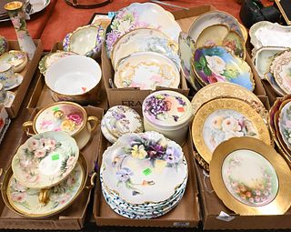 Six Tray Lots of Limoges Hand Painted Porcelain