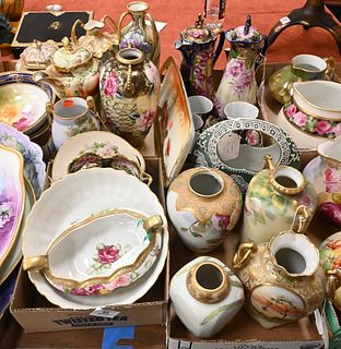 Four Tray Lots of Nippon Hand Painted Porcelain